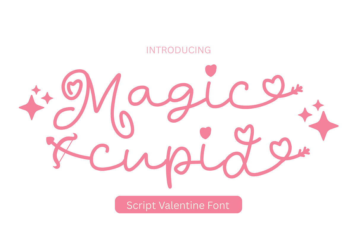 Magic Cupid is a Script font, a Script Font by Brown Cupple (Photo 1 of 9)