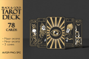 Black & Gold Tarot Deck