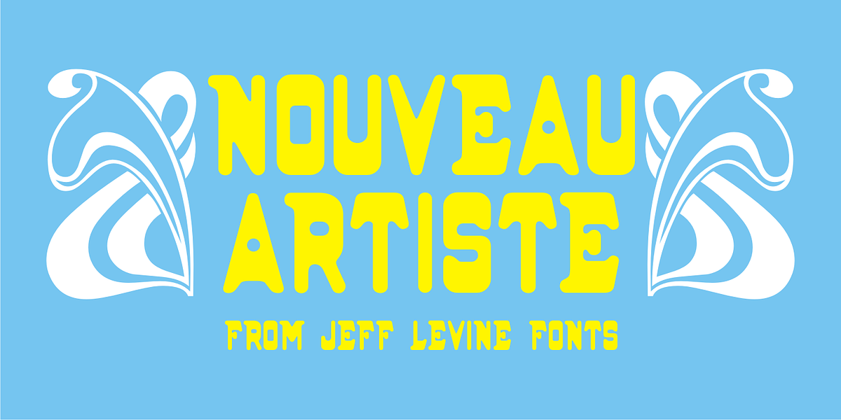 Nouveau Artiste JNL, a Font by Jeff Levine Fonts