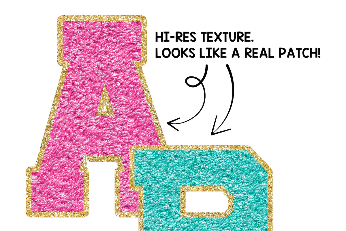 Varsity Faux Chenille Alphabet PNGs, an Object Graphic by RissDesign (Photo 6 of 7)