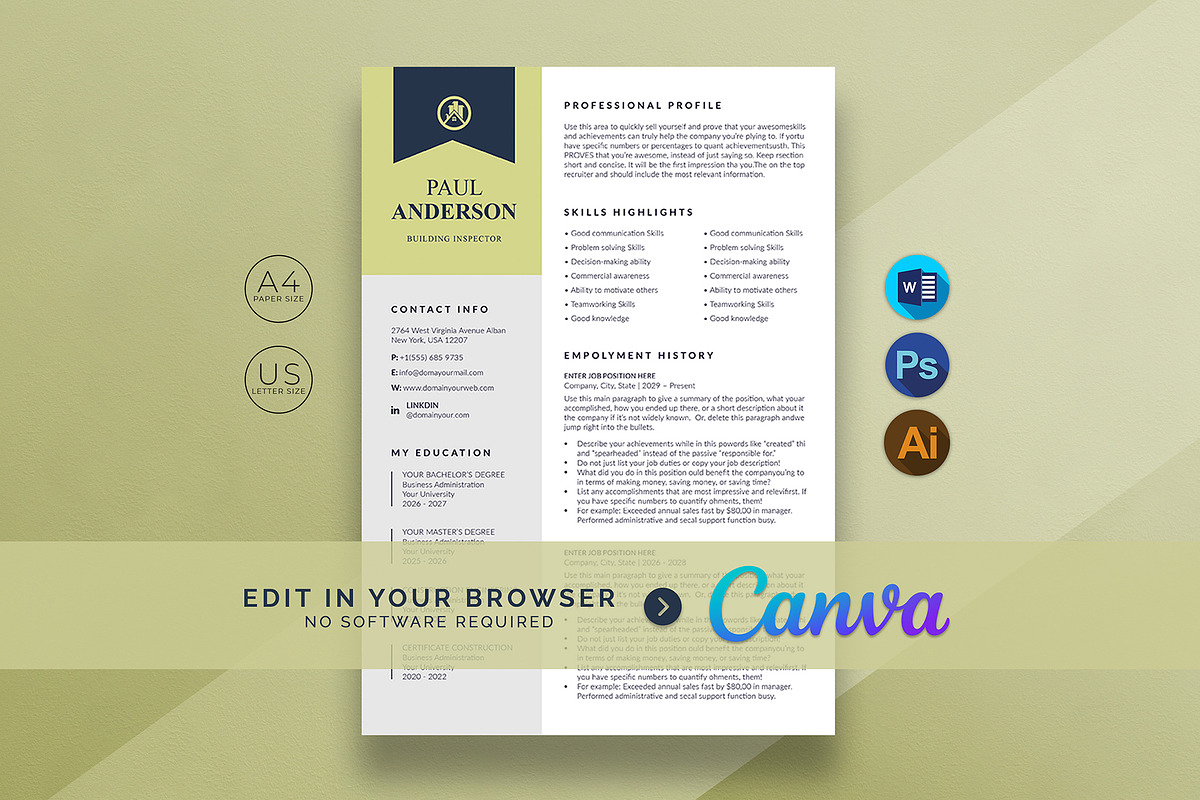 Resume, a Resume Template by DesignDevisers (Photo 1 of 10)