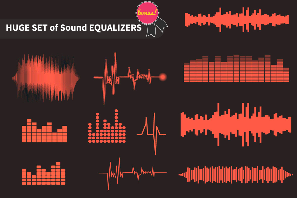 Sound Waves Set, an Object Graphic by Everything for 6$ (Photo 4 of 4)