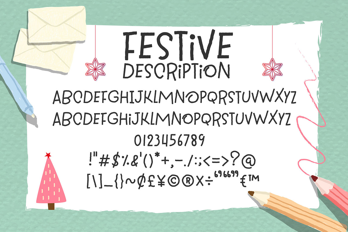 Festive Description Font, a Script Font by Nobu Collections (Photo 7 of 9)