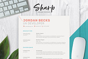 Modern Resume Template for Word, a Resume Template by SharpResumeFoundry (Thumbnail 1 of 5)