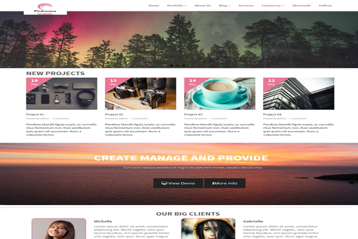 Pinkworx, a WordPress Template by themeworx