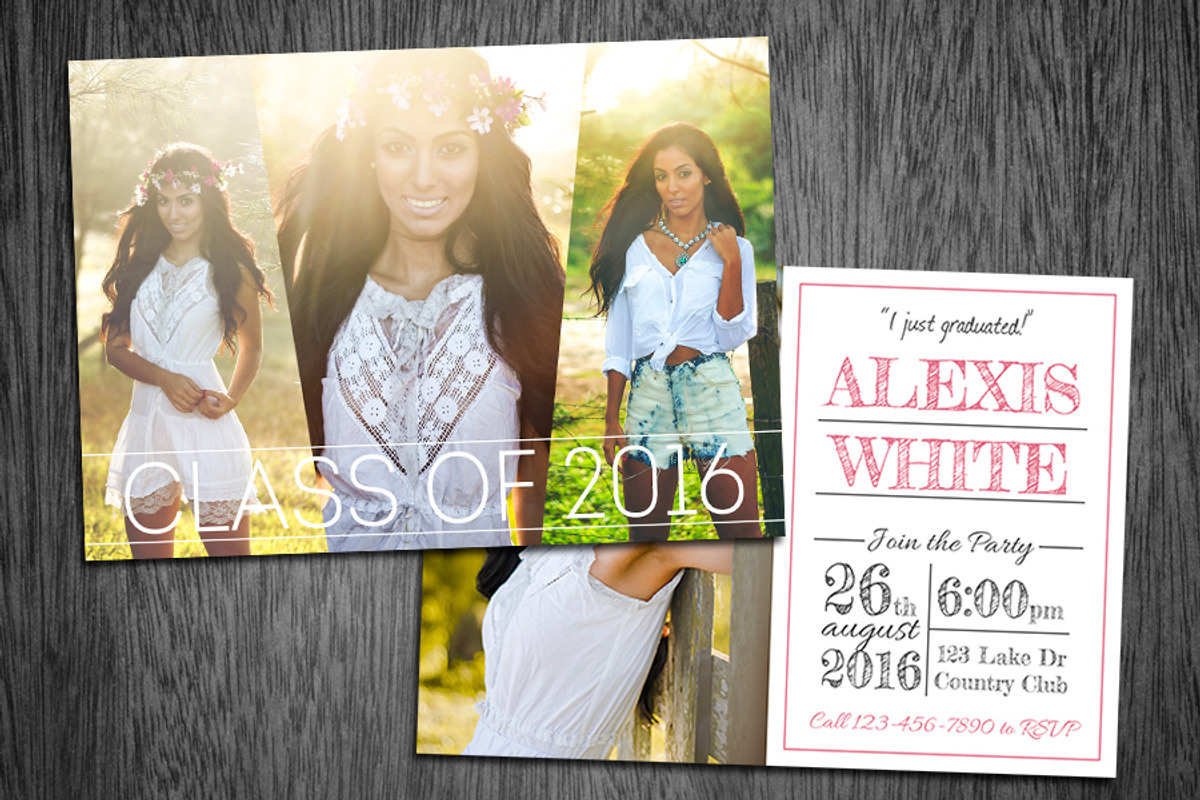 Graduation Announcement Template 01, an Invitation Template by Supremer Studio (Photo 2 of 2)