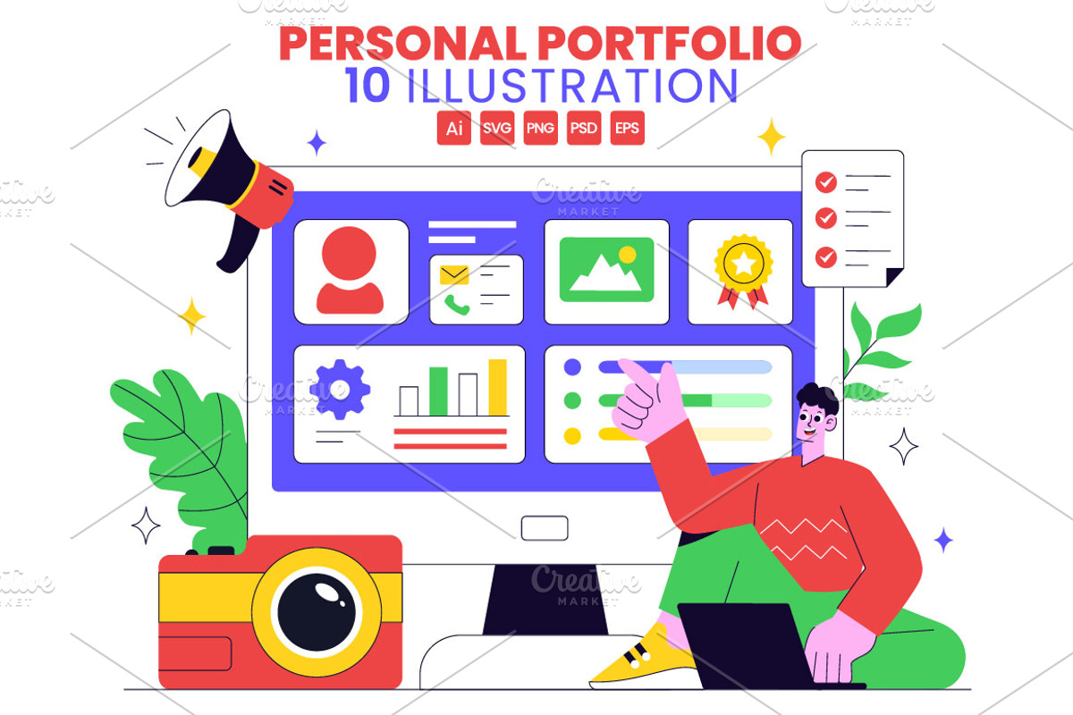 10 Personal Portfolio Illustration, a Person Illustration by denayunebgt (Photo 1 of 4)