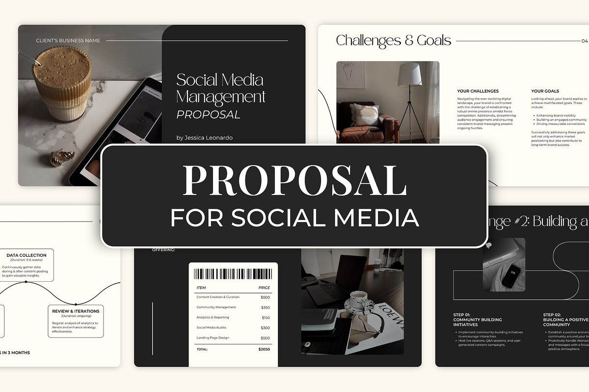 Social Media Proposal Template Canva
