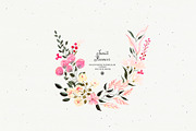 Sweet Flowers - watercolor set, an Illustration by Webvilla Studio (Thumbnail 4 of 8)