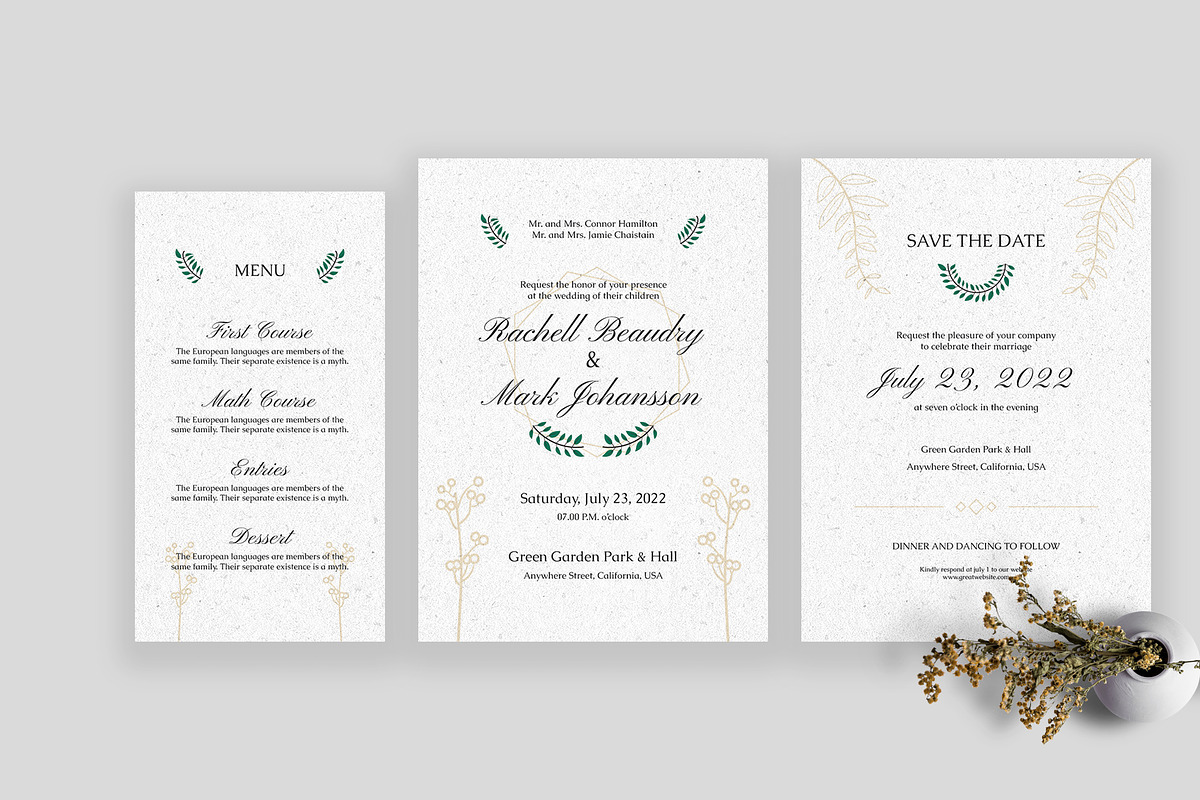 Wedding Invitation Suite Template, a Templates & Theme by Neermana (Photo 2 of 4)