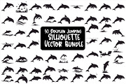 Dolphin Jumping Silhouette Vector bu, an Illustration by Designs_River (Thumbnail 1 of 48)