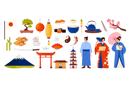 Travel to Japan set, Japanese