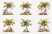Whimsical Summer Palm Tree Clipart, an Illustration by CreationArt (Thumbnail 3 of 10)