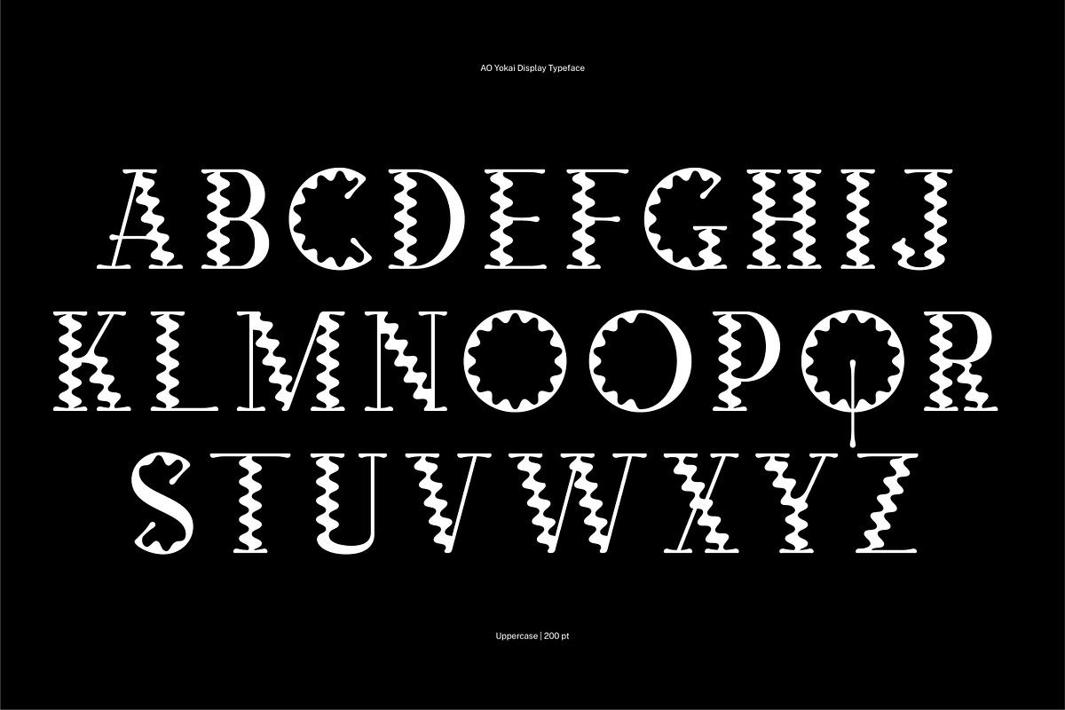 AO Yokai - Decorative Typeface, a Serif Font by OwunStudio (Photo 4 of 14)
