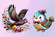 Folk Bird Clipart Png, an Object Graphic by Agnesagraphic (ID 95) (Thumbnail 3 of 7)