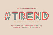 70s Striped Retro Alphabet, a Graphic by Pro_Vector (Thumbnail 1 of 2)