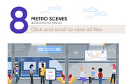 Metro Scenes Flat Collection, a Person Illustration by PavelVinnik (Thumbnail 2 of 2)