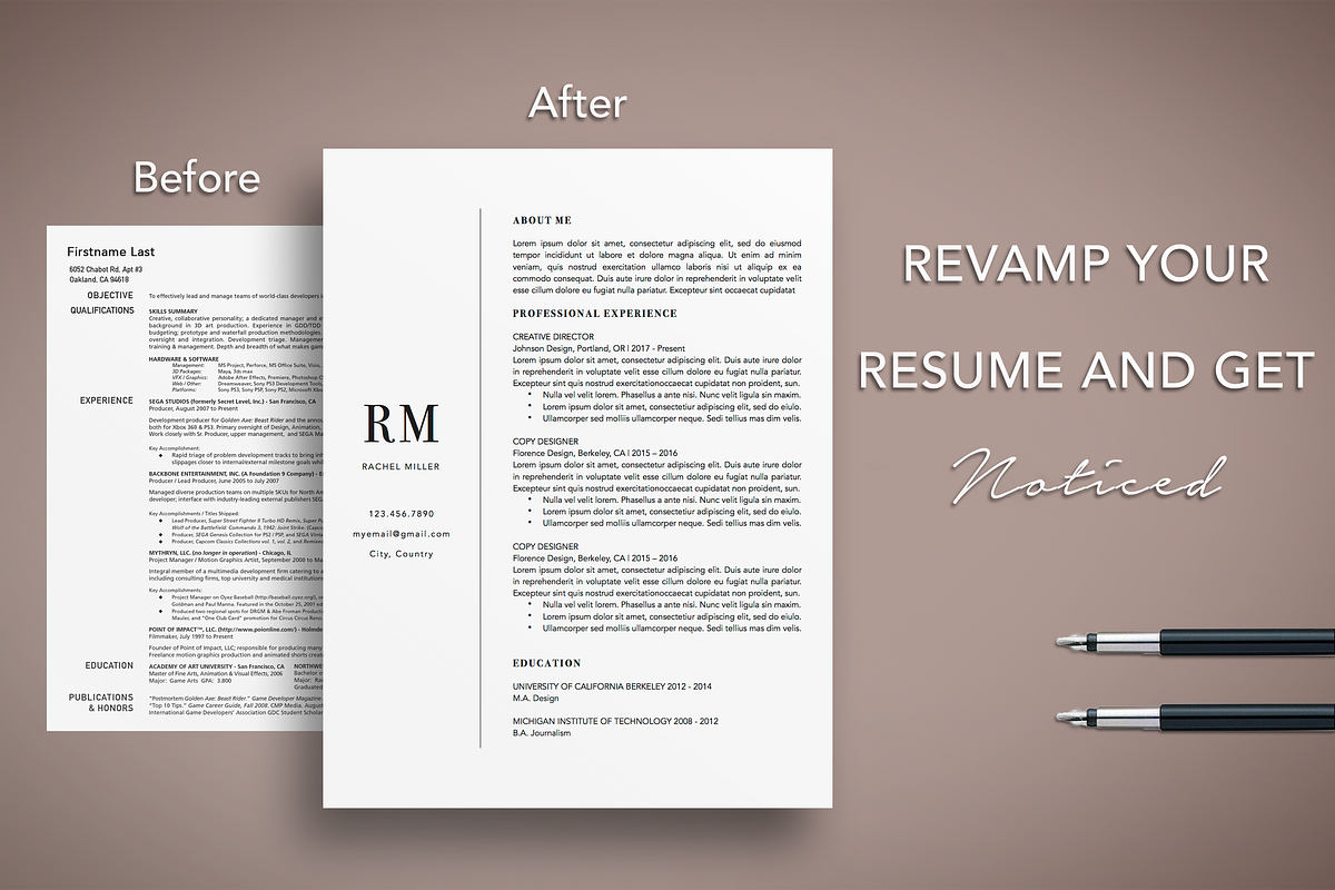 Modern CV Resume Template Word/Pages, a Resume Template by The Creative Resume (Photo 7 of 8)