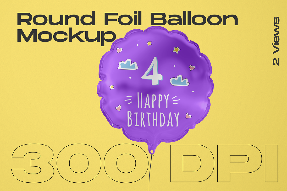 Flower Foil Balloon Mockup, a Mockup by Mockupdaddy (Photo 1 of 3)