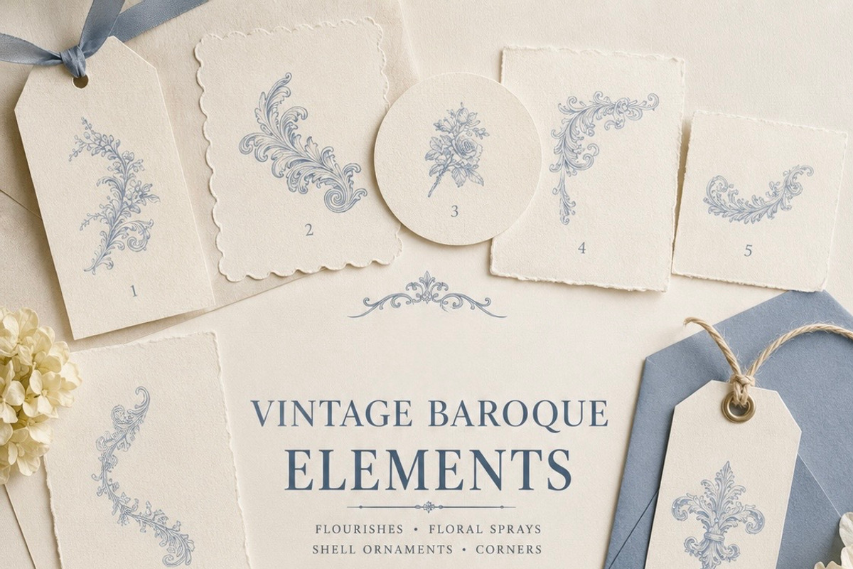 Vintage Baroque Clipart, an Object Illustration by HeavensStar (Photo 6 of 9)