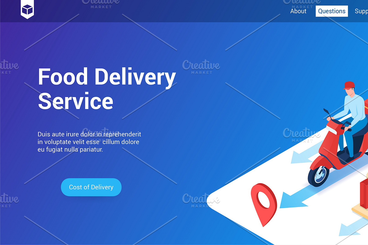 Isometric landing page template, a Templates & Theme by Genestro Shop (Photo 5 of 5)