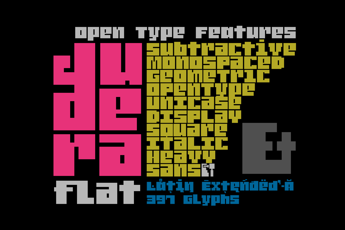 Judera Flat [2 fonts], a Sans Serif Font by deFharo (Photo 4 of 7)