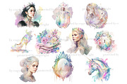 Pastel Princess Watercolor, a Person Illustration by GlamArtZhanna (Thumbnail 3 of 5)