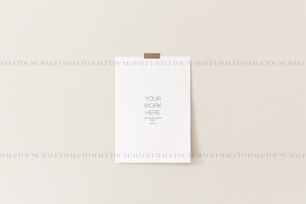 Taped Poster Mockup, a Graphic by HALFTOUNE (Photo 4 of 4)