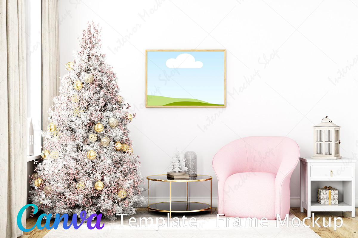 Frame Mockup Christmas for Canva, a Poster Template by Mockup Shop (Photo 1 of 2)