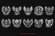 10 Bundle Dark Art Phoenix Flaming, an Illustration by Morspective (Thumbnail 6 of 7)
