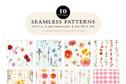 Bright Wildflower Watercolor Clipart, a Decorative Illustration by OKArtHub (Thumbnail 7 of 12)