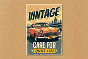 Retro Car Print Set, a Poster Template by Black Cat Studio (Thumbnail 6 of 7)