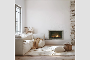Wall Mockup in Modern Home Interior, an Architecture Photo by GFXCity