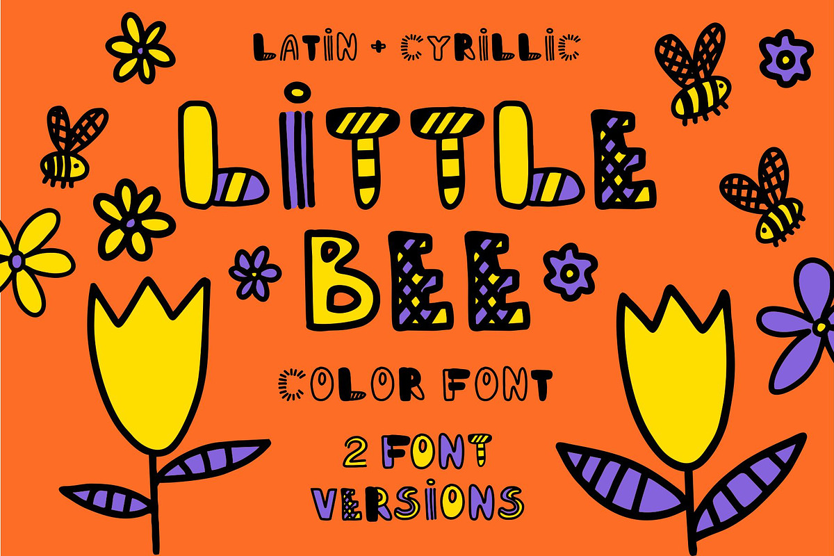 Little Bee Color Font, a Font by Malena (Photo 1 of 10)