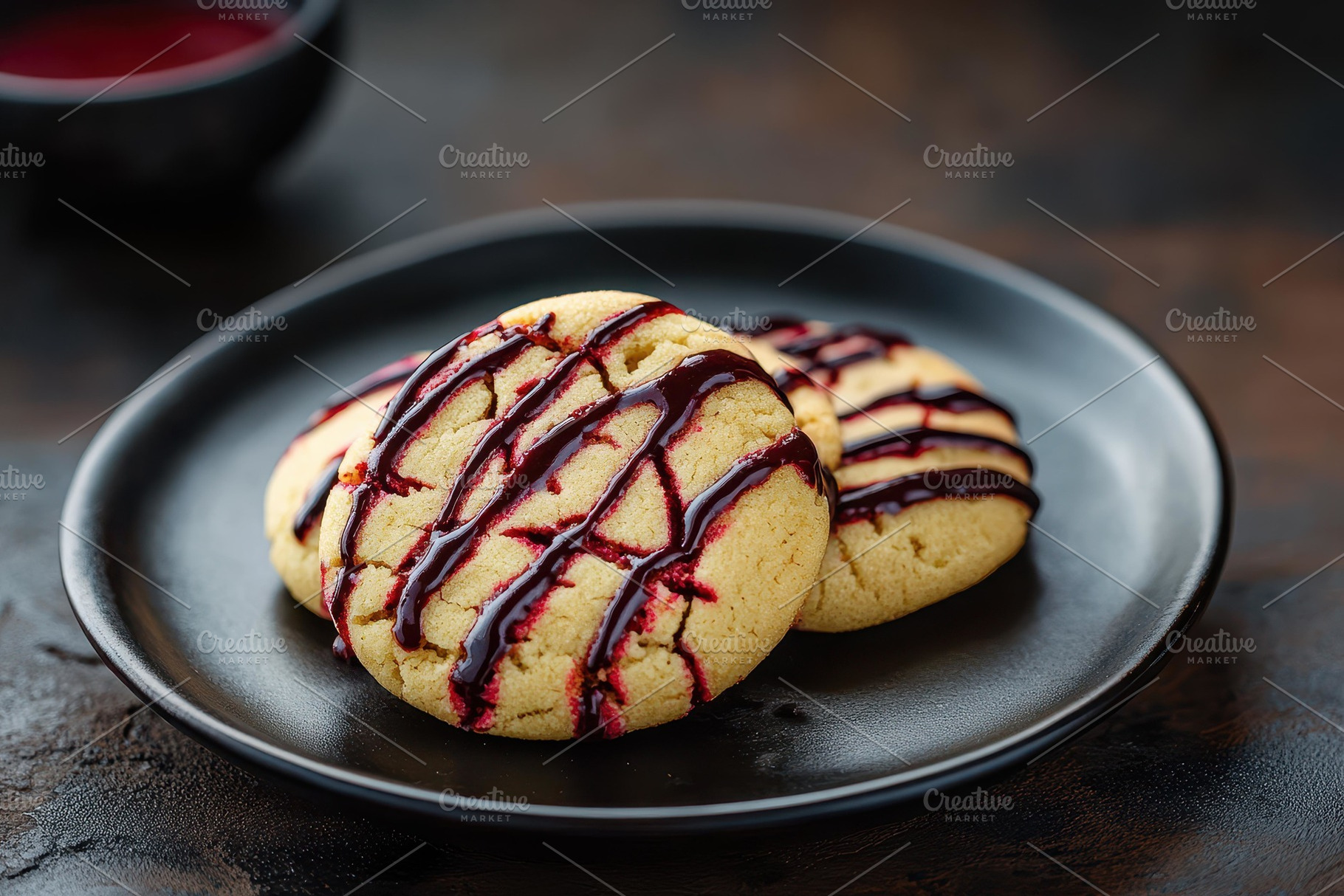 Delicious cookies with chocolate and, a Photo by Tanuart