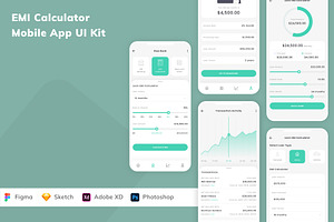 EMI Calculator Mobile App UI Kit