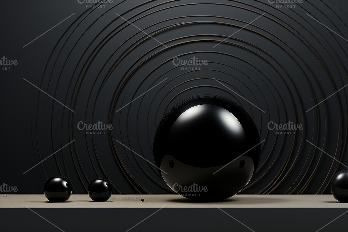 41 Black spheres illustrations, an Object Illustration by Handmadefont (Photo 18 of 41)