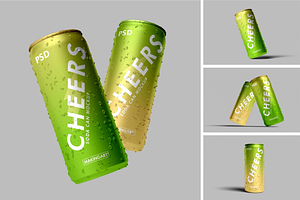 Realistic Soda Can Mockup PSD, a Cups & Container Mockup by MA-KING_ART