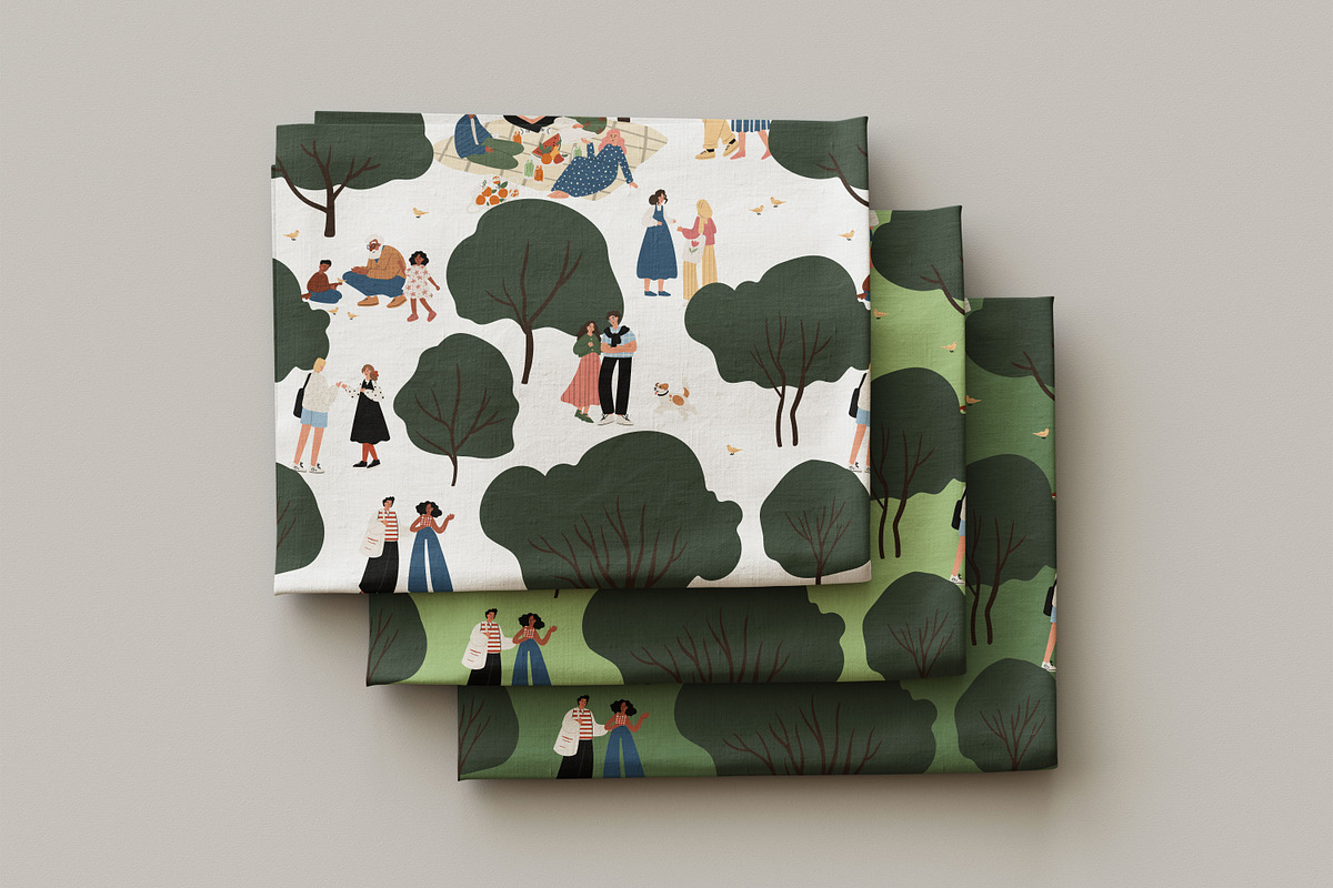 Multicultural Park Seamless Patterns, a Pattern Graphic by LyubovZaytseva (Photo 5 of 6)