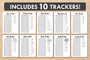Yearly Trackers Bundle, a Stationery Template by DreamyOverlay (Thumbnail 2 of 9)