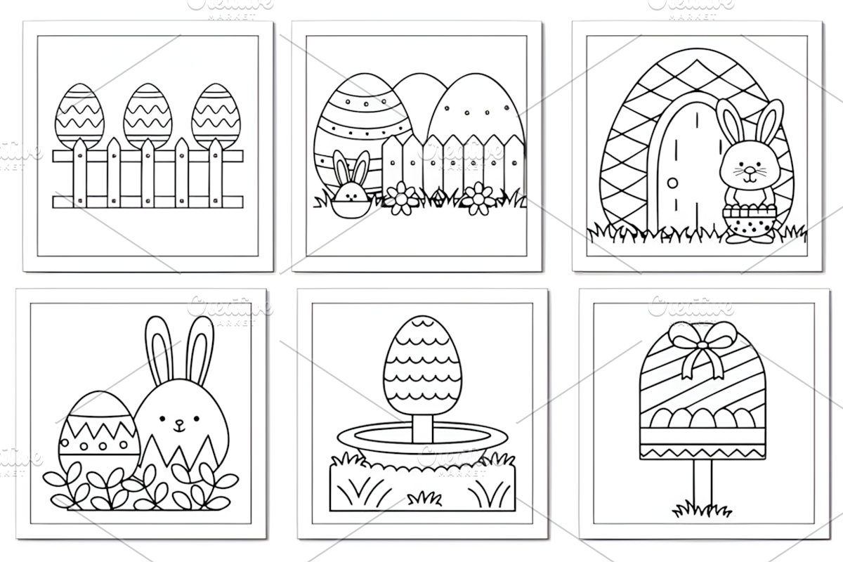 Bold and Easy Easter Coloring Book, a Seasonal Illustration by Design Station (Photo 3 of 3)