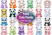 Cute Panda Clipart, an Animal Illustration by Forhadx5 (Thumbnail 1 of 9)
