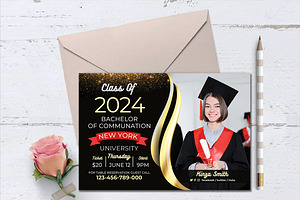Graduation Invitation, an Invitation Template by AfzaalGraphics