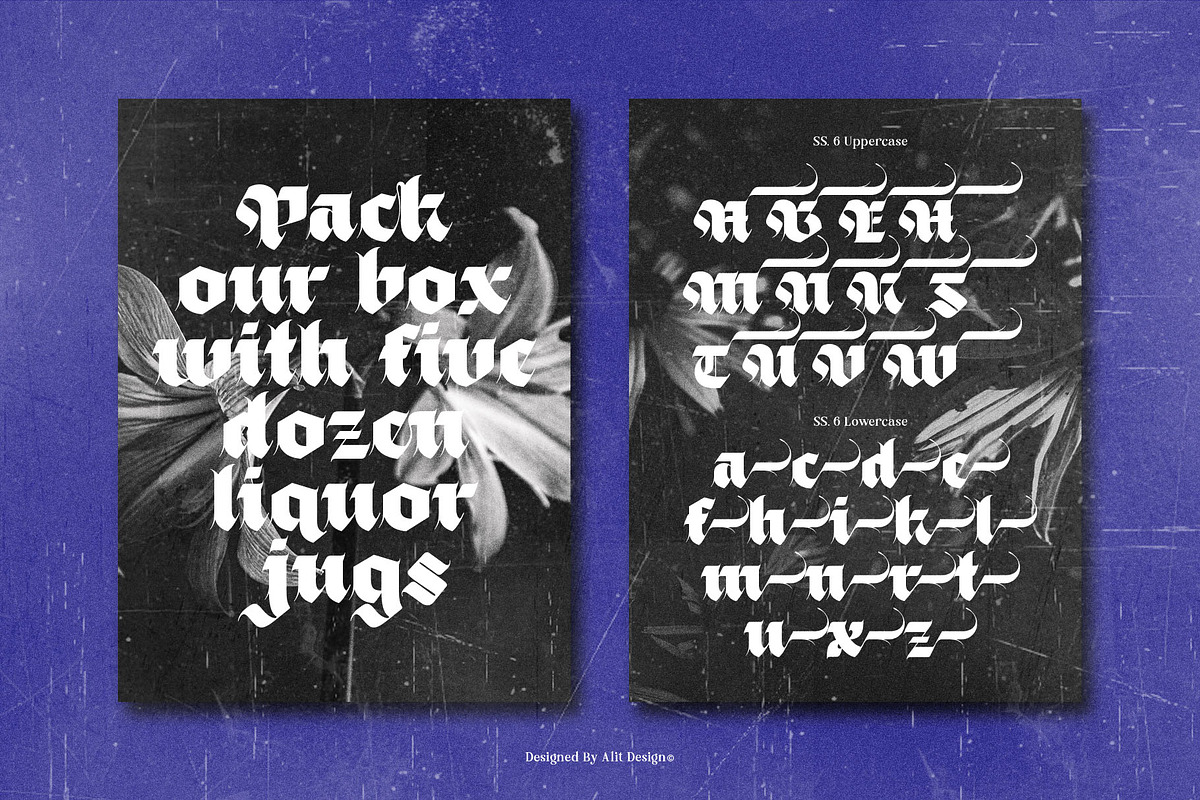 Black Obesity Blackletter Font, a Blackletter Font by alit design (Photo 11 of 17)