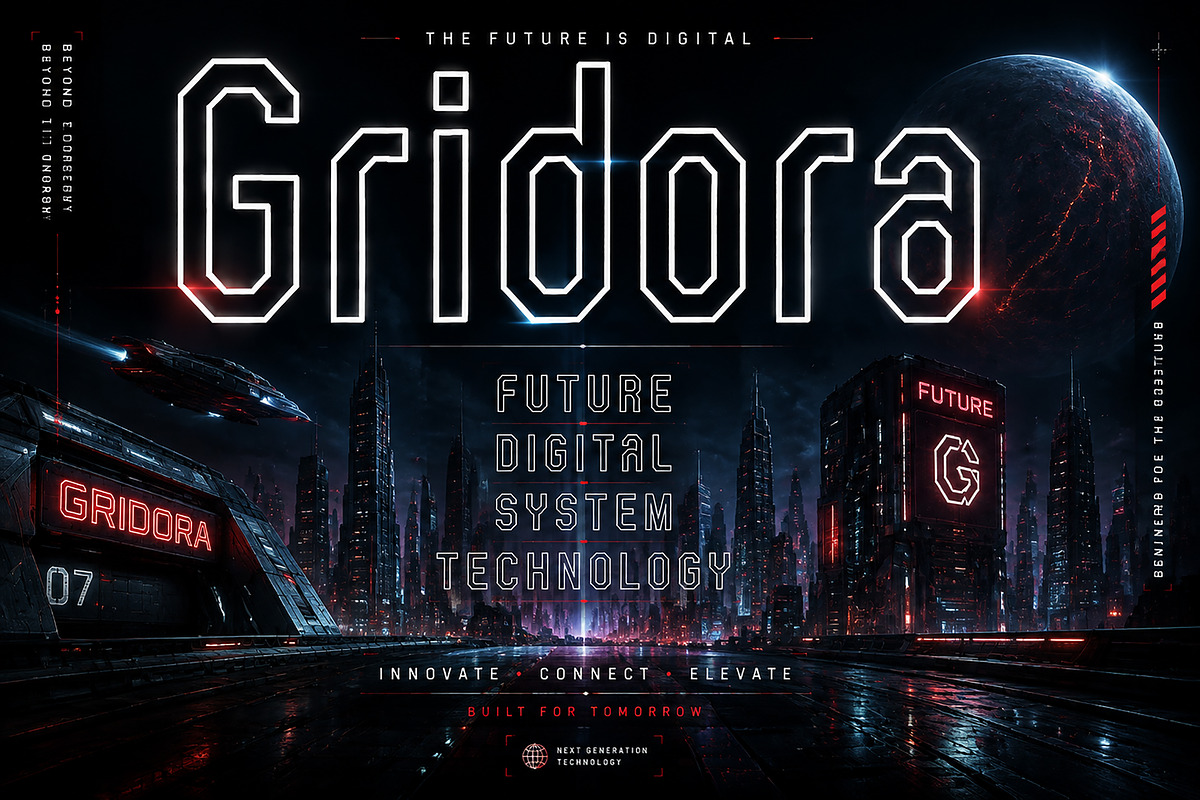 Gridora, a Slab Serif Font by Wow Magic (Photo 2 of 4)