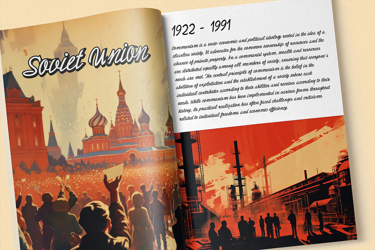 Moskovi Script - Soviet Typeface, a Script Font by HipFonts