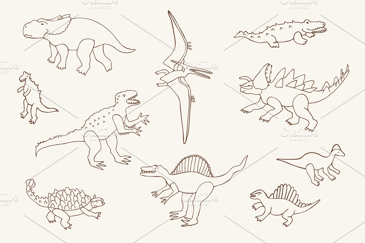 Dinosaur adventure, a Pattern Graphic by GooseFrol (Photo 4 of 8)