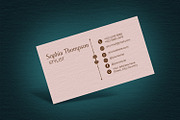 Rose Gold Business Card Design Templ, a Business Card Template by Kseniya-Omega (Thumbnail 4 of 4)