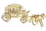 Carriage - Laser Cut File, an Object Graphic by VectorPainter (Thumbnail 9 of 10)