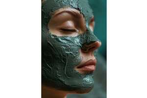 Mud mask on a woman's face, an Object Illustration by yanadjana